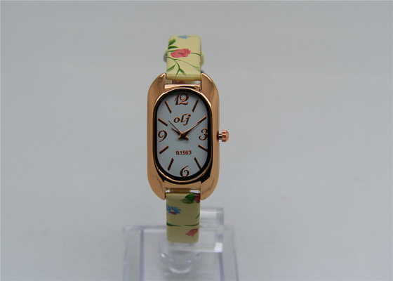 Narrow Ladies Wrist Watches printing Stainless steel back PC21S movement
