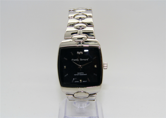 Unisex Brass Wrist Watch square shape Analog Quartz Movement Stainless steel back