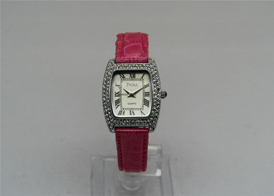 10m Waterproof Tonneau Ladies Diamond Quartz Watches Roman number