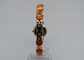 Fashion Orange strap womens bracelet watches 24MM with Stainless steel back