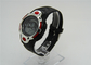 Multifunction digital sports watch with plastic glass PVC strap