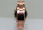 Rose gold Metal Strap Watch / Analog Quartz Watch 1ATM Waterproof