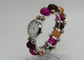 Bead bracelet watches for women with elastic strap , ladies dress watches