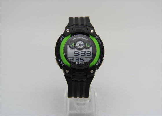 La lumière bleue 30 d'EL de chronomètre de montre-bracelet de sports d'affichage à cristaux liquides Digital de monsieur mètre le résistant à l'eau